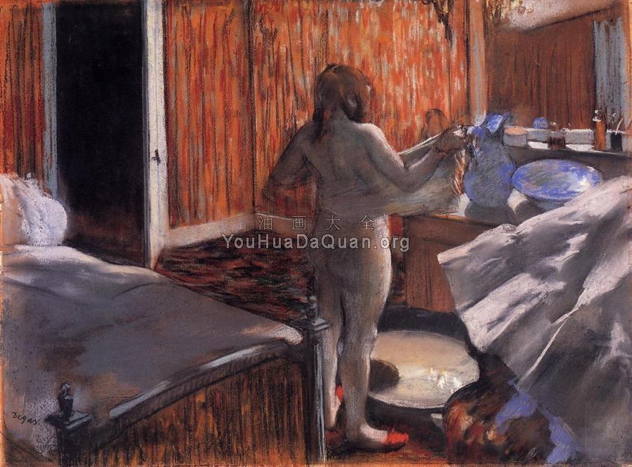 Woman at Her Toilette - 埃德加·德加